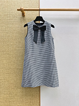 Dior Straight-Cut Short Dress Black and White