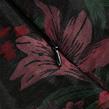 Halterneck Floral Ruffle Maxi Dress