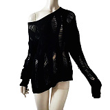 Distressed Oversize Sweater