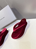 Balenciaga Stretch Velvet Gaeta Thong in Wine Red（Balenciaga Summer 26 Collection）