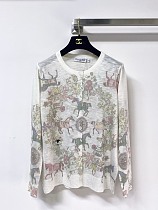 Dior Animal Motif Cashmere-Blend Short-Sleeve Knit & Cardigan
