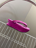 Balenciaga Stretch Velvet Gaeta Thong in Violet（Balenciaga Summer 26 Collection）