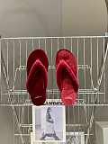 Balenciaga Stretch Velvet Gaeta Thong in Wine Red（Balenciaga Summer 26 Collection）