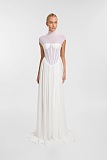 Corset Patchwork Flared Gown