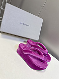 Balenciaga Stretch Velvet Gaeta Thong in Violet（Balenciaga Summer 26 Collection）