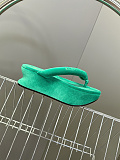 Balenciaga Stretch Velvet Gaeta Thong in Cyan（Balenciaga Summer 26 Collection）