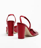 Patent Calfskin Slingbacks