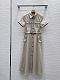 Miu Miu Belted Cotton Twill Shirt Dress in Apricot