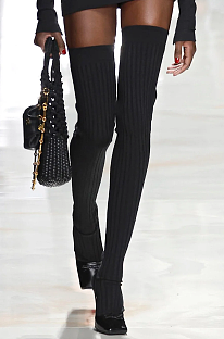 Ribbed Knit Over-the-Knee Socks