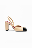 Patent Calfskin Slingbacks