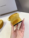 Balenciaga Stretch Velvet Gaeta Thong in Yellow（Balenciaga Summer 26 Collection）