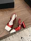 Patent Calfskin Slingbacks