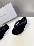 Balenciaga Stretch Velvet Gaeta Thong in Black（Balenciaga Summer 26 Collection）