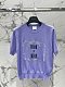 Copy Dior Logo Patch Short-Sleeve Sweater in Lilac
