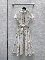 Dior Allover Floral Print  Shirt Dress