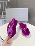 Balenciaga Stretch Velvet Gaeta Thong in Violet（Balenciaga Summer 26 Collection）