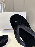 Balenciaga Stretch Velvet Gaeta Thong in Black（Balenciaga Summer 26 Collection）