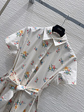 Dior Allover Floral Print  Shirt Dress
