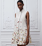 Dior Butterfly Motif Sleeveless Drop-Waist Dress