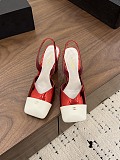 Patent Calfskin Slingbacks
