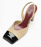Patent Calfskin Slingbacks
