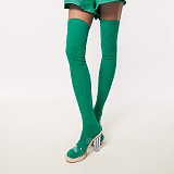 Ribbed Knit Over-the-Knee Socks