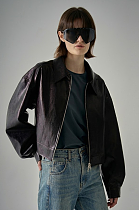 Cropped Leather Jacket