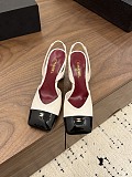 Patent Calfskin Slingbacks