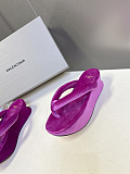 Balenciaga Stretch Velvet Gaeta Thong in Violet（Balenciaga Summer 26 Collection）