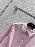 Dior Tied-Front Cropped Cotton Shirt in Pink