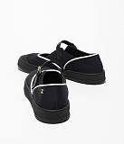 Chane Mary Janes Mixed Fibers & Rubber  Black & White