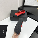 Chane Mary Janes Mixed Fibers & Rubber  Red & Black