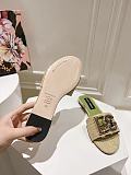 Dolce & Gabbana  Raffia Sliders in Grass Green