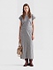 Prada Side Pleated Long Dress