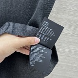 Prada Dark Grey Crew-neck Sweater with Logo