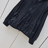 Moncler  Pleated Hooded Jacket in Black