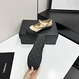 Chane Mary Janes Mixed Fibers & Rubber  Beige & Black