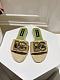 Dolce & Gabbana  Raffia Sliders in Grass Green