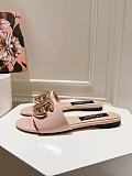 Dolce & Gabbana Leather Sliders in Pink