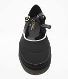 Chane Mary Janes Mixed Fibers & Rubber  Black & White