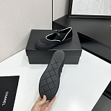 Chane Mary Janes Mixed Fibers & Rubber  Black & White