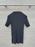 Prada Dark Grey Crew-neck Sweater with Logo
