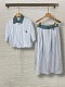 Prada Striped Cotton Shirt & Flared Skirt
