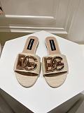 Dolce & Gabbana  Raffia Sliders in Beige