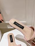Dolce & Gabbana Leather Sliders in Pink