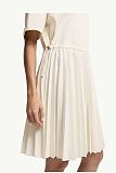 Moncler Pleated Cotton Midi Dress