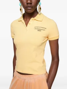 Acne Studios Faded-effect Logo-print Polo Shirt
