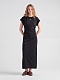 Prada Side Pleated Long Dress in Black