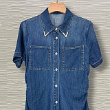 Valentino Buttoned Denim Mini Dress