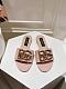 Dolce & Gabbana Leather Sliders in Pink